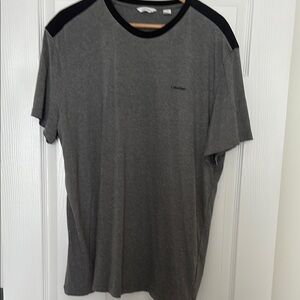 Calvin Klein Gray and Black Short Sleeve Tee